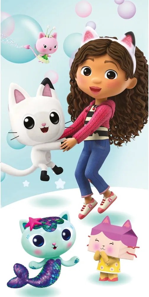 Памучна бебешка кърпа 70x140 cm Gabby's Dollhouse - Jerry Fabrics