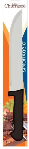 Кухненски нож от неръждаема стомана 20см с черна дръжка SIMONAGGIO-CHURRASCO (1305/8)