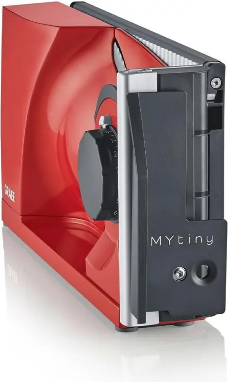 Уред за рязане - слайсер Graef MYtiny MT1003EU, 170W, 17 см, 0-15 мм, Детска защита, Сгъваем, Червен