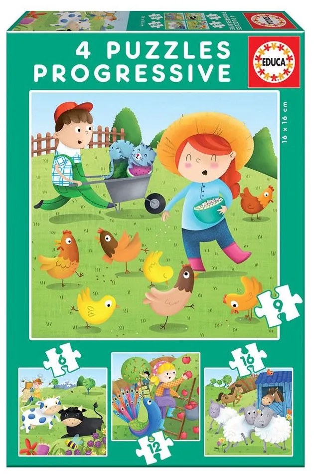Пъзел Educa животните във фермата 17145