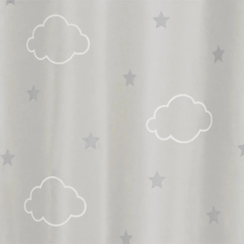 Детска светеща затъмняваща завеса atmosphera Cloud Glow, 140x250, Сив