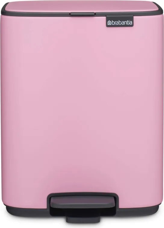 Кош за боклук Brabantia Bo Pedal 1010445, 7 л, Плавно затваряне, Гумирана основа, Розов