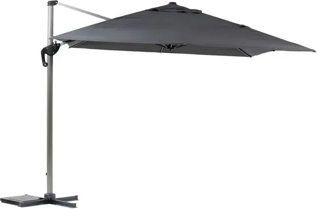 Градински чадър със странична стойка Hesperide Equador, Анодизиран,4x3 m - Сиво/Шисти