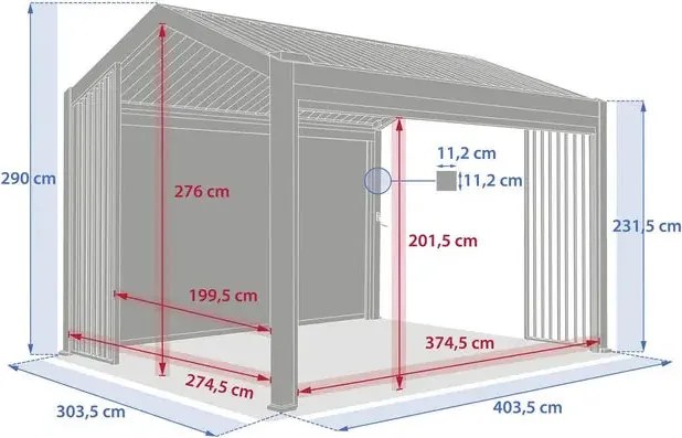 Щора за пергола Hesperide Ecozia, Лен, 4 m