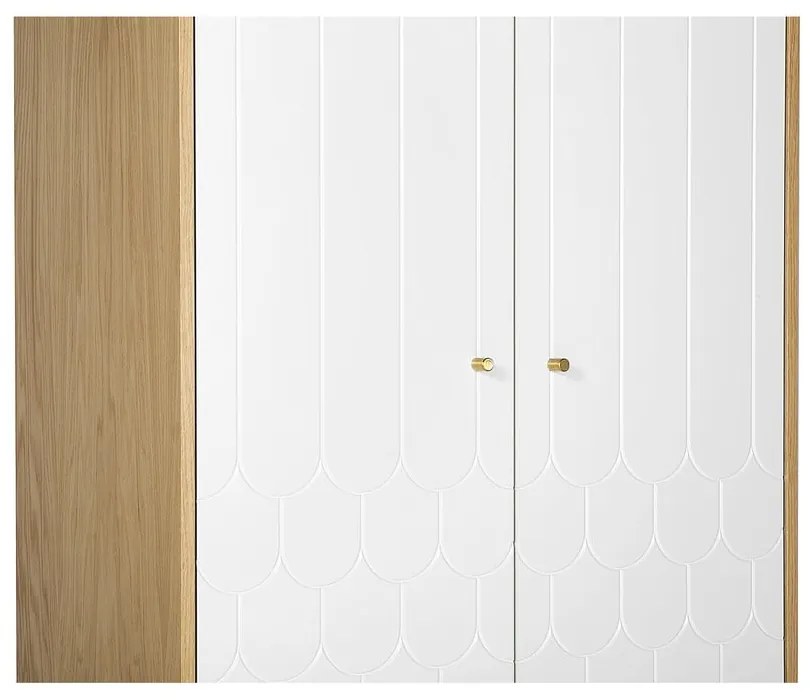 Бял гардероб 80x190 cm Lia - Woodman