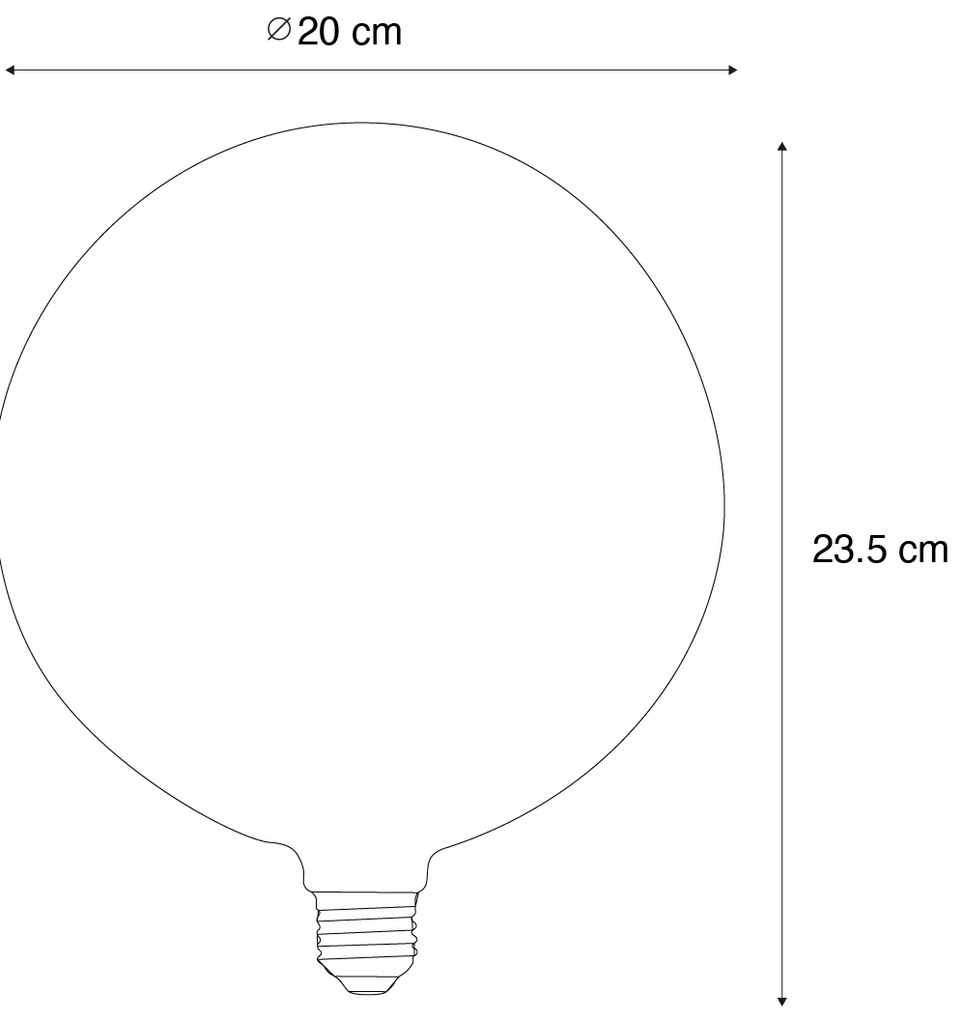E27 LED крушка G200 дим 4W 250lm 1800K