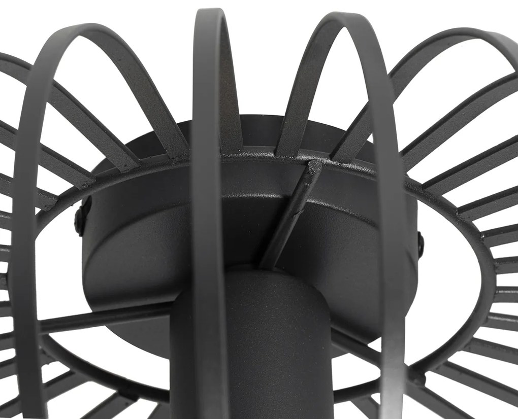 Интелигентен плафон черен 39 см с Wi-Fi G95 - Johanna