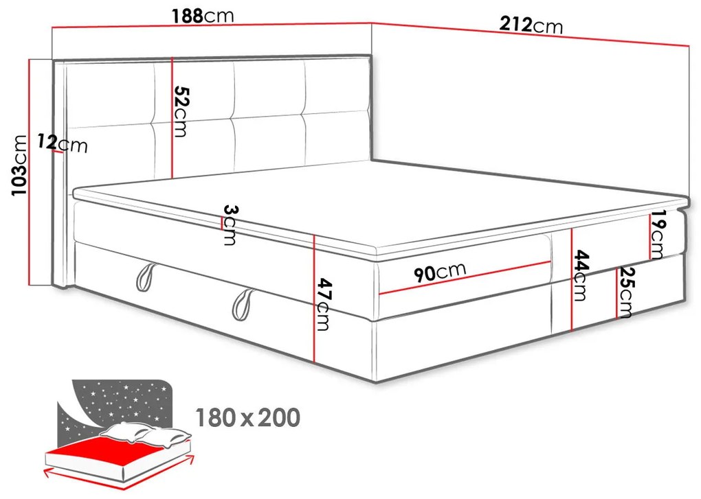 Тапицирано легло Euphoria-Mpez-180 x 200
