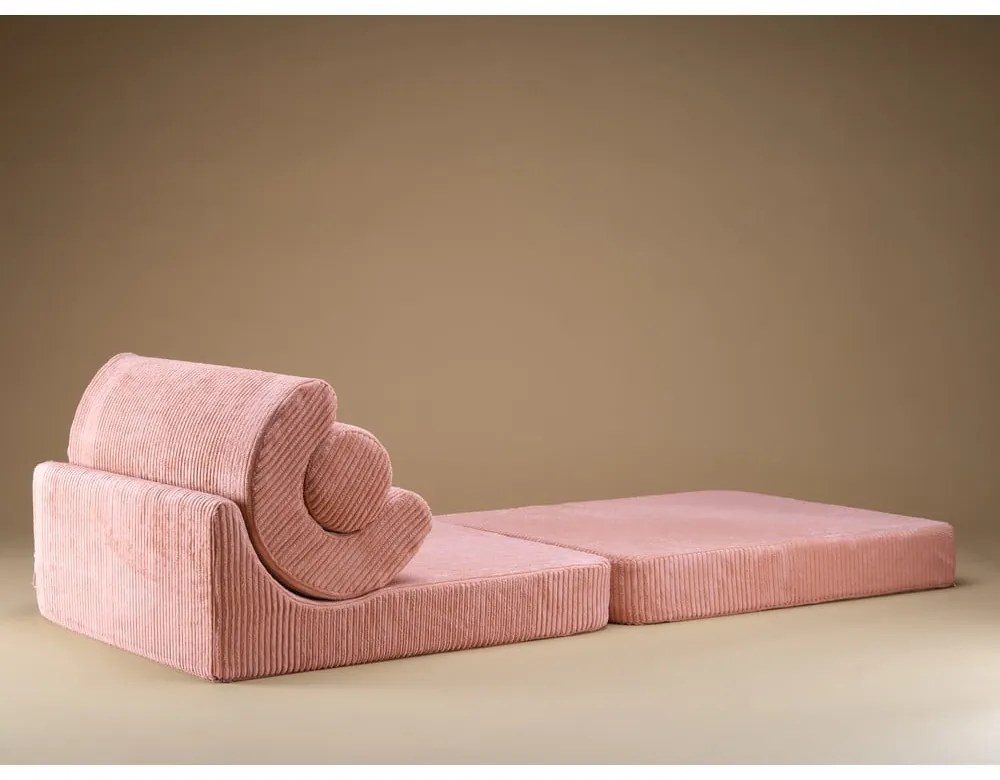 Розов детски стол от рипсено кадифе Flipster – Wigiwama