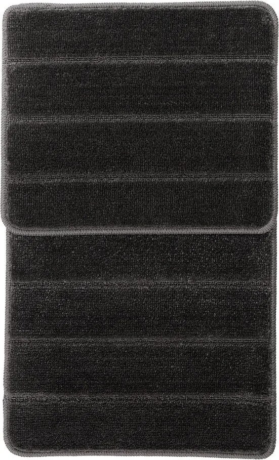 Антрацитни килими за баня в комплект 2 бр. 50x80 cm Yeni Cizgli – Foutastic