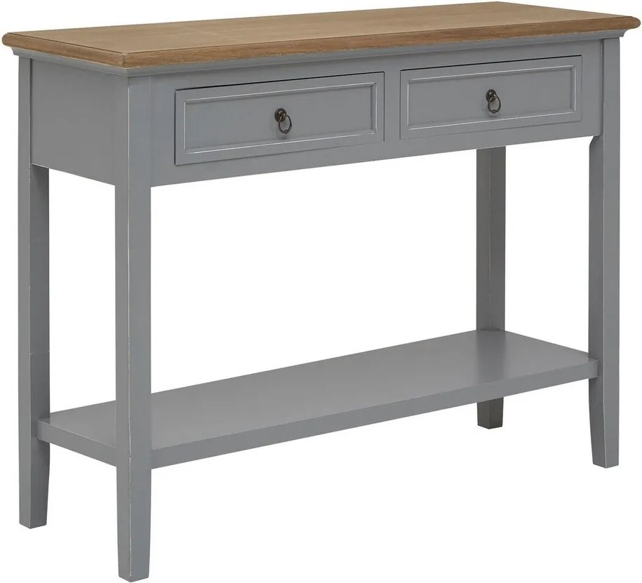 Сива конзолна маса от масивна Пауловния 34,5x99 cm Henley – Premier Housewares