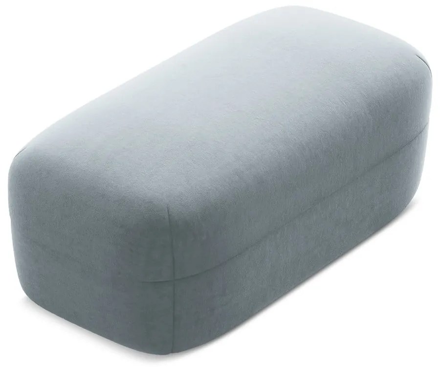 Светлосиня кадифена табуретка Moana – Makamii