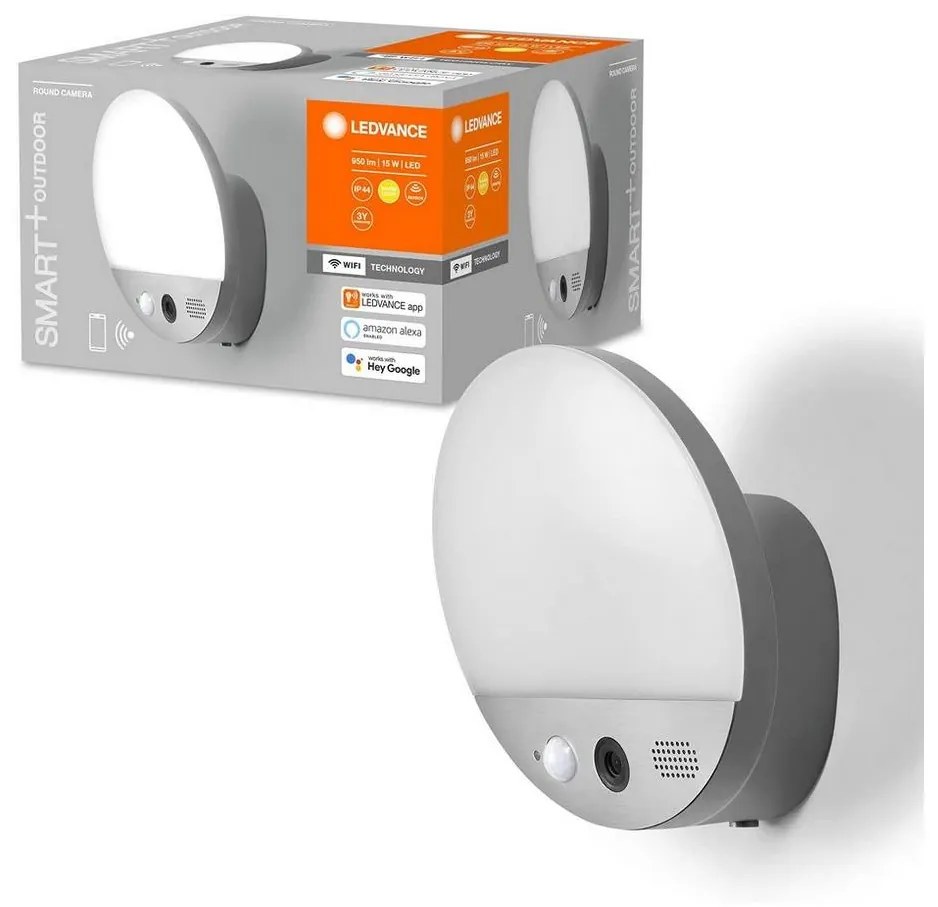 Ledvance - LED Аплик със сензор и камера SMART+ LED/15W/230V Wi-Fi IP44