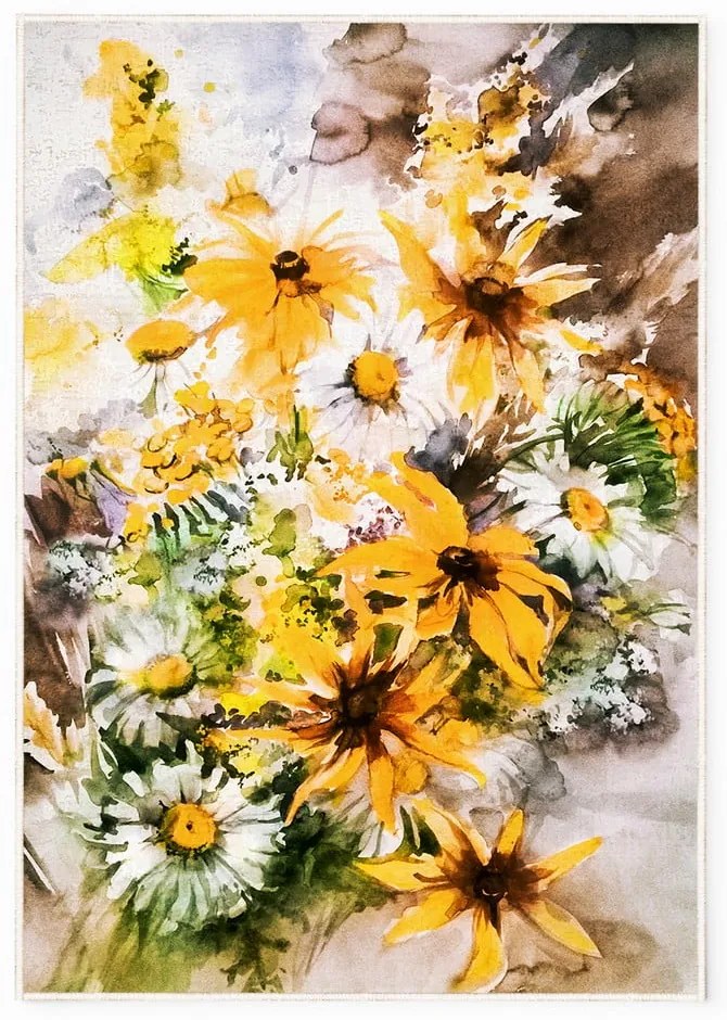 Жълт миещ се килим 160x230 cm New Carpets - Oyo home