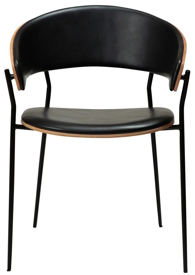 Черен/в светло естествен цвят трапезен стол с подлакътници Crib – DAN-FORM Denmark