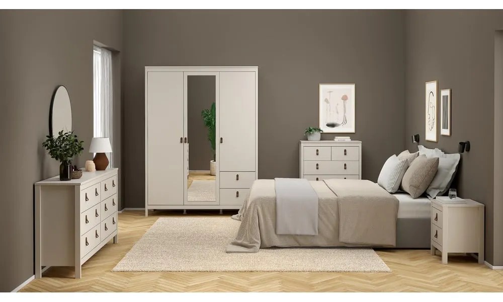 Сиво-бежово нощно шкафче Madrid – Tvilum