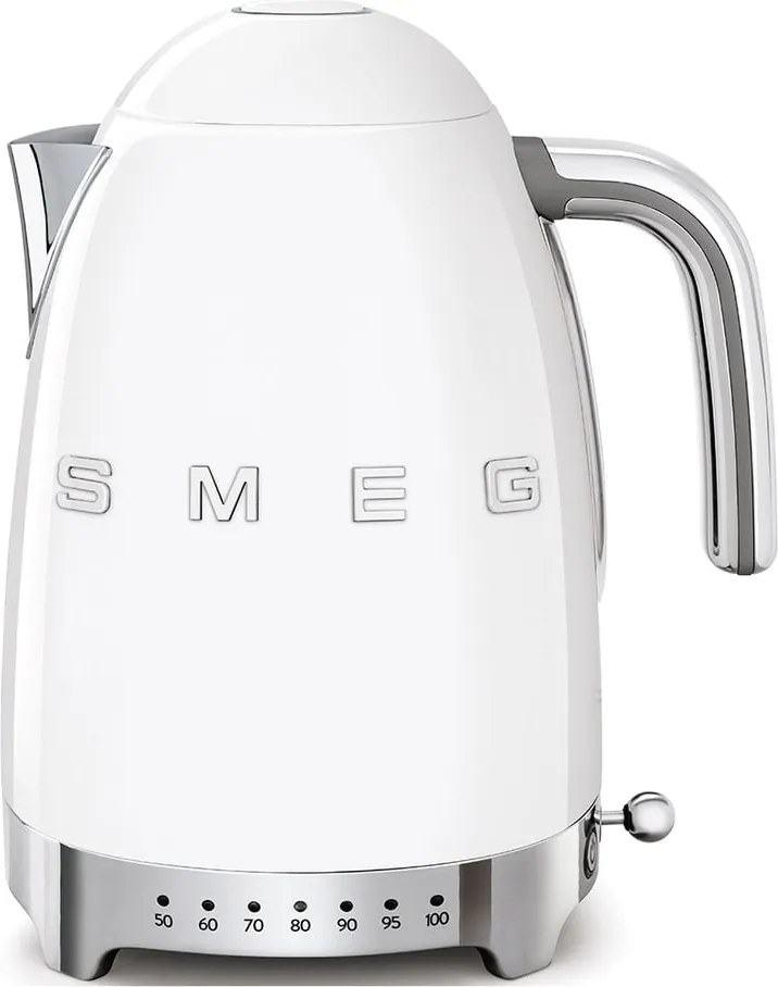 Бяла електрическа кана от неръждаема стомана 1,7 l Retro Style – SMEG