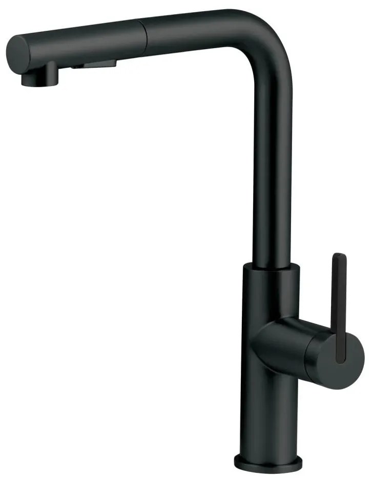 Deante BKM_N73M - Кран за мивка с издърпваща се пръскачка MOMI черен