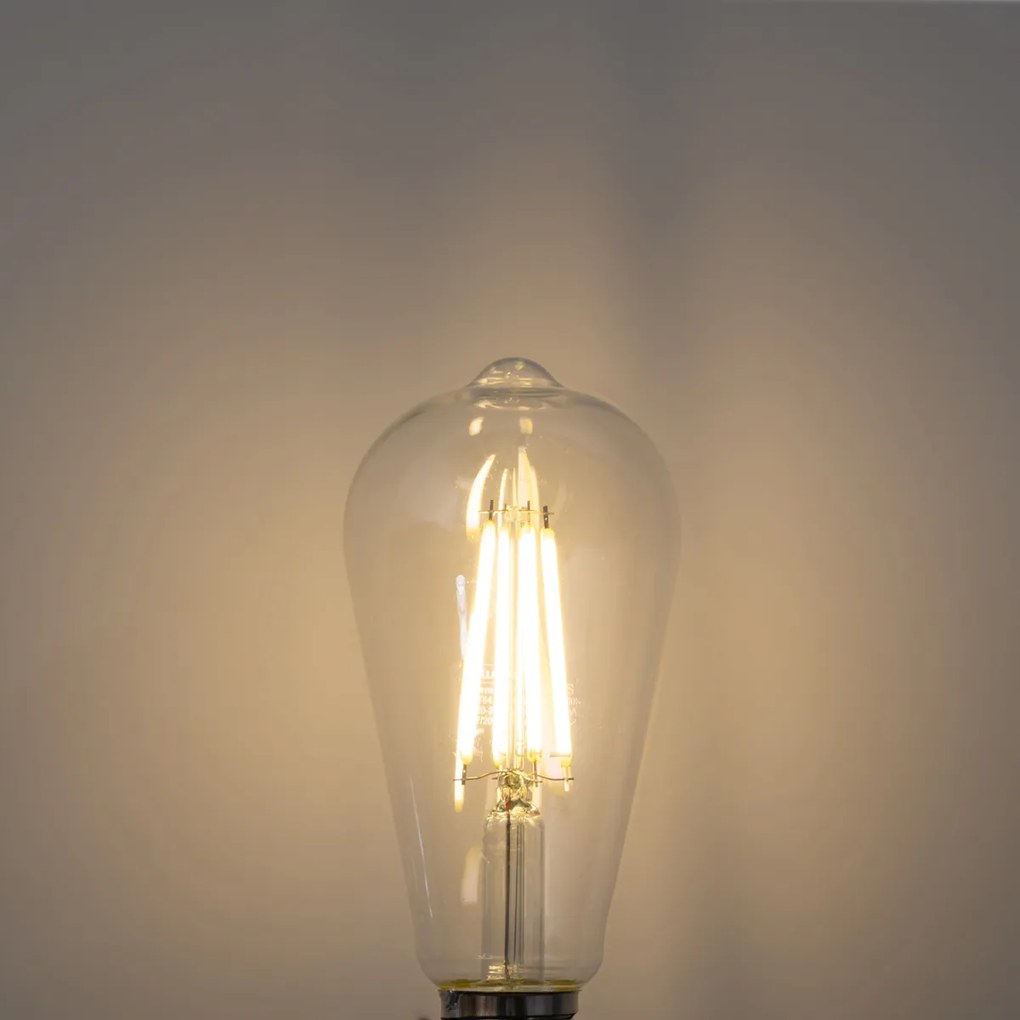 Комплект от 5 E27 LED крушки ST64 прозрачни 3.8W 806 lm 3000K