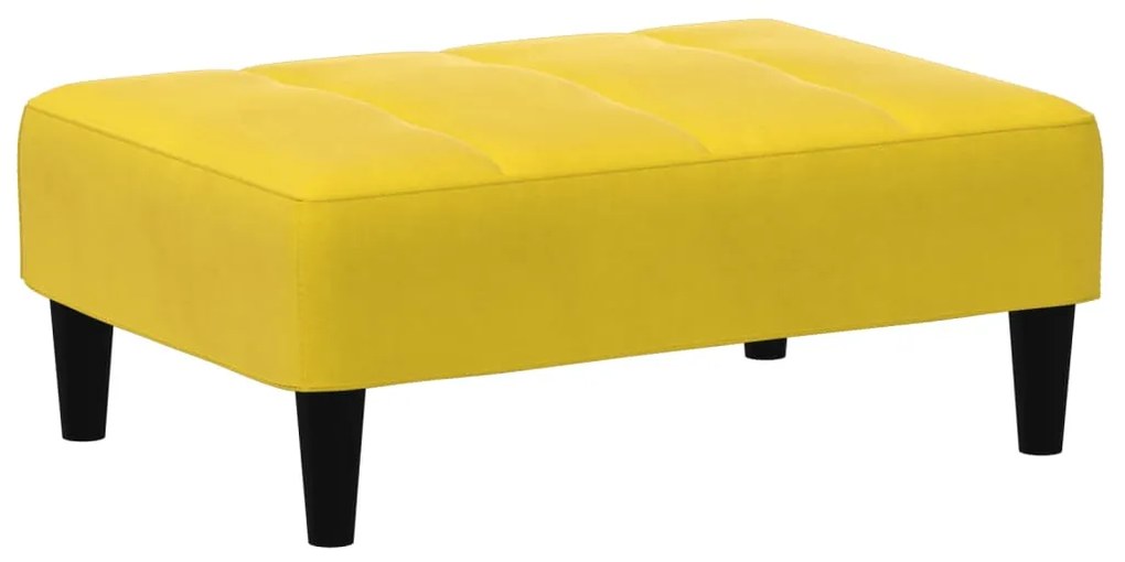 4007370 vidaXL Табуретка, жълта, 77x55x31 см, кадифе