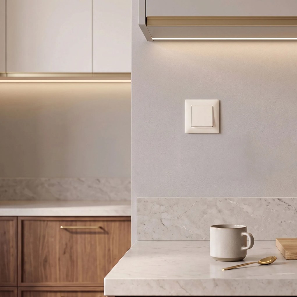 Единичен Ключ с Рамка OSTE JNH006-W BEIGE