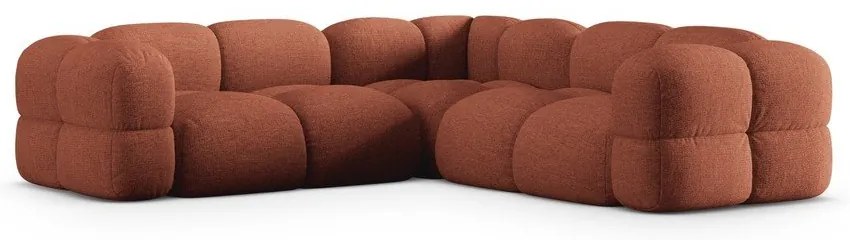 Ъглов диван в тухлен цвят Loretto – Cosmopolitan Design