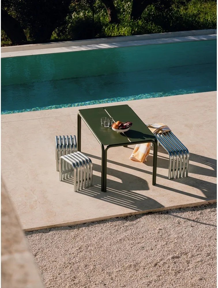 Градински стол метален в сребрист цвят Nokk – noo.ma