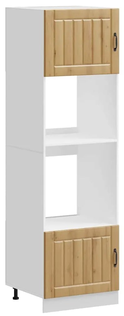 3315050 vidaXL Шкафове за фурна, 2 бр., "Lucca", дъб Artisan, инженерна дървесина