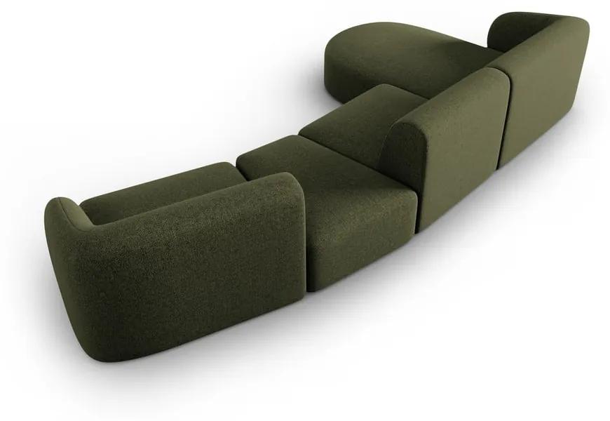 Зелен ъглов диван, ляв ъгъл Shane - Micadoni Home
