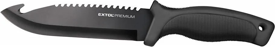 Extol Premium - Ловен нож черен/неръждаем 15 см