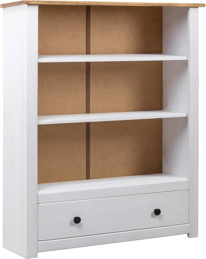 282669 vidaXL Библиотека, бяла, 80x35x110 см, бор масив, Panama Range