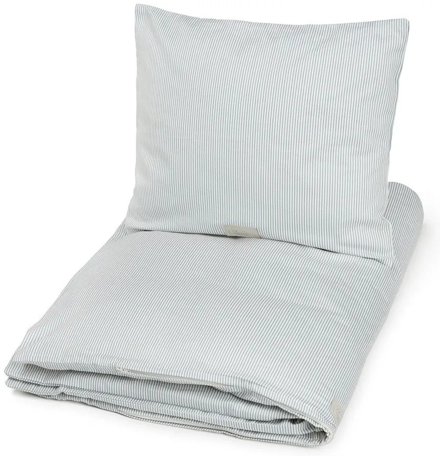 Светлосиньо единично детско спално бельо от органичен памук 140x200 cm Classic Stripes Blue – Cam Cam Copenhagen