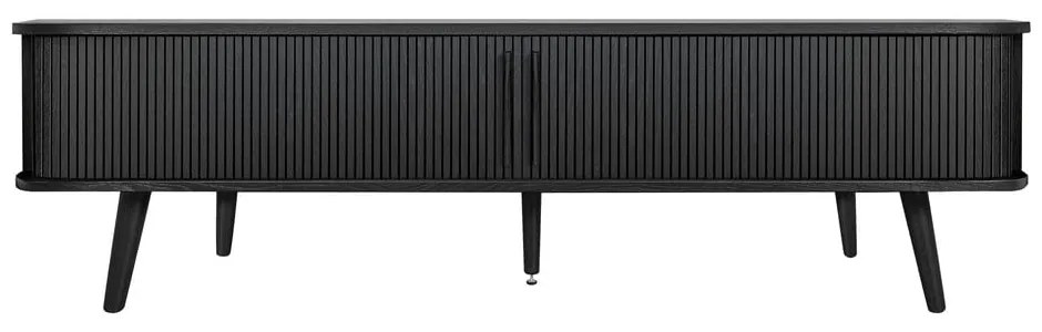 Черна маса за телевизор от декор от дъб 178x50x40 cm Rove – Woodman
