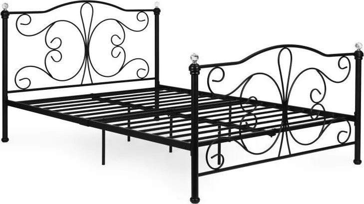 Модерно метално легло със стабилна рамка и висока табла Ширина: 140 см | Дължина: 200 см