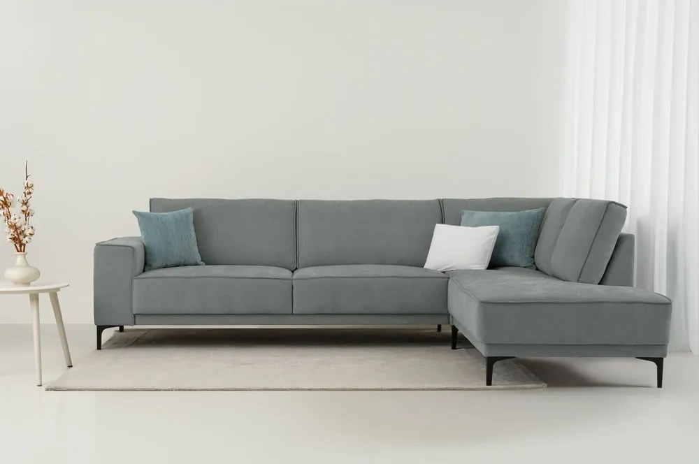 Тъмносив ъглов диван (десен ъгъл) Copenhagen – Scandic