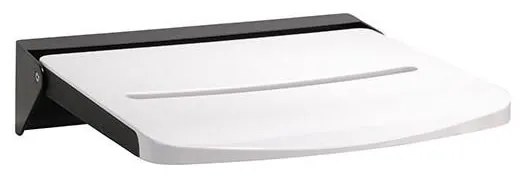 Душова седалка 46,2x12 cm черна/бяла