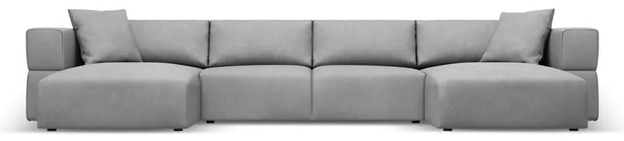 Светлосив ъглов U-образен диван Esther – Milo Casa