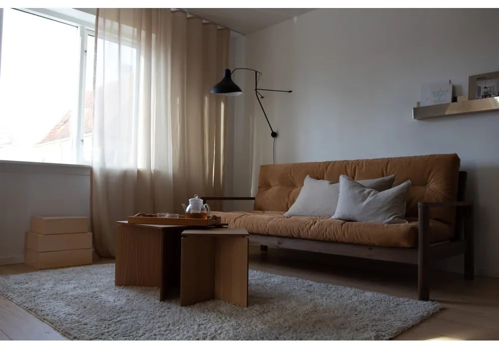 Тъмнокафяв разтегателен диван 205 cm Knob - Karup Design