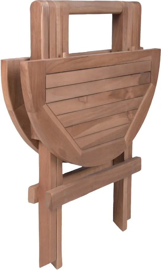 Кръгла градинска маса за хранене от масивно тиково дърво ø 50 cm Luang – Garden Pleasure