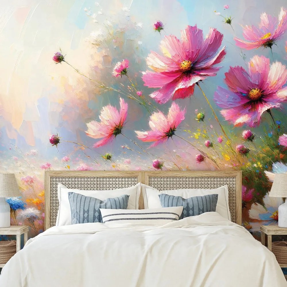 Тапет – Цветни полски цветя в разцвет