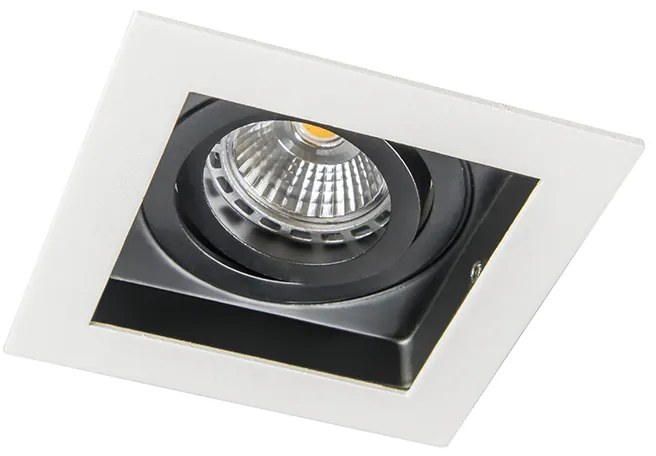 Комплект от 10 вградени прожектори бели & черни - Carree