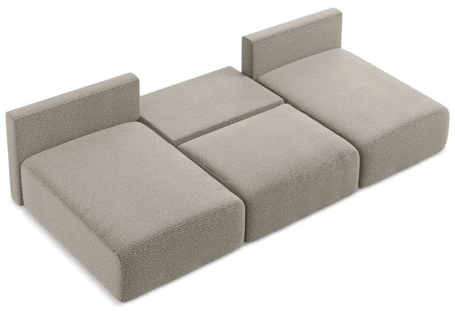 Бежов разтегателен ъглов диван с място за съхранение Kalena – Makamii
