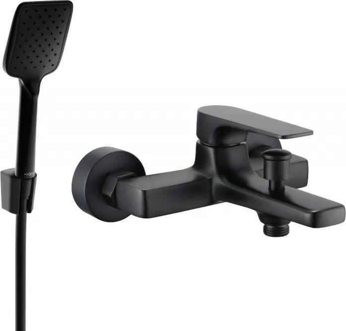 Mexen Lynx R62 батерия за вана с душ комплект, черен - 74593R62-70