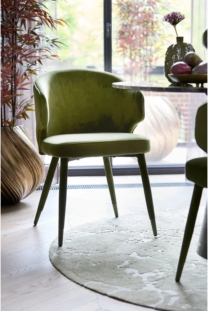 Зелени тапицирани трапезни столове в комплект 2 бр. Kosaka – Light &amp; Living