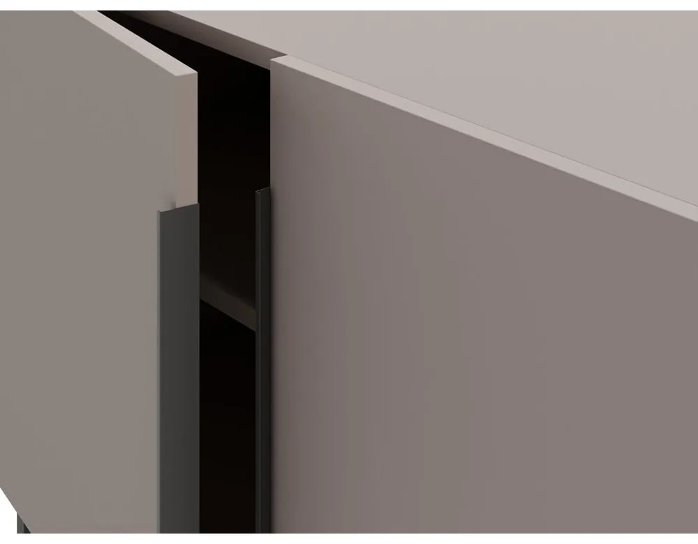 Нисък скрин в сиво-бежово 150x80 cm Titan - Marckeric