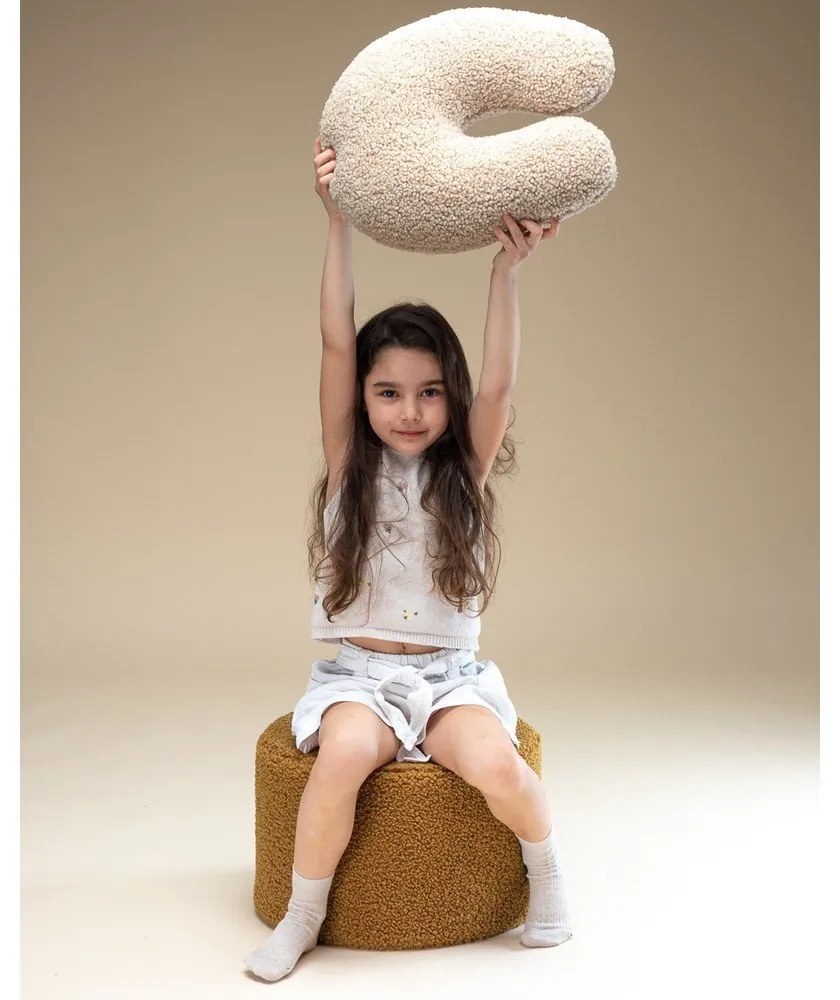 Кафяв детски пуф от букле – Wigiwama