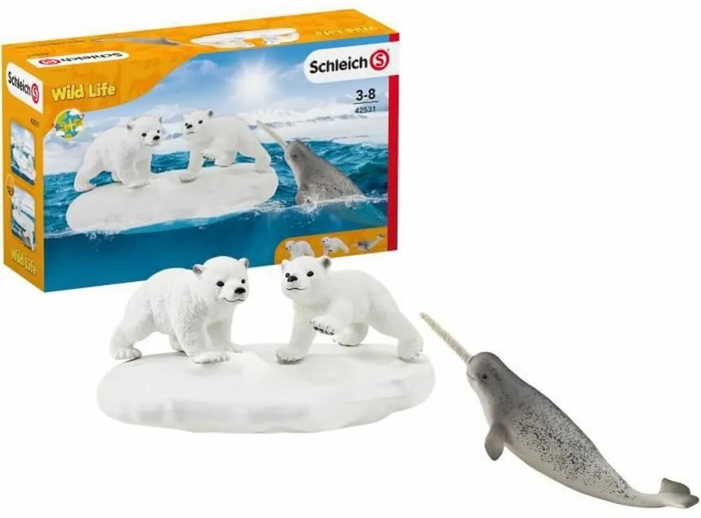 Комплект Диви Животни Schleich Polar Bear Slide + 3 години