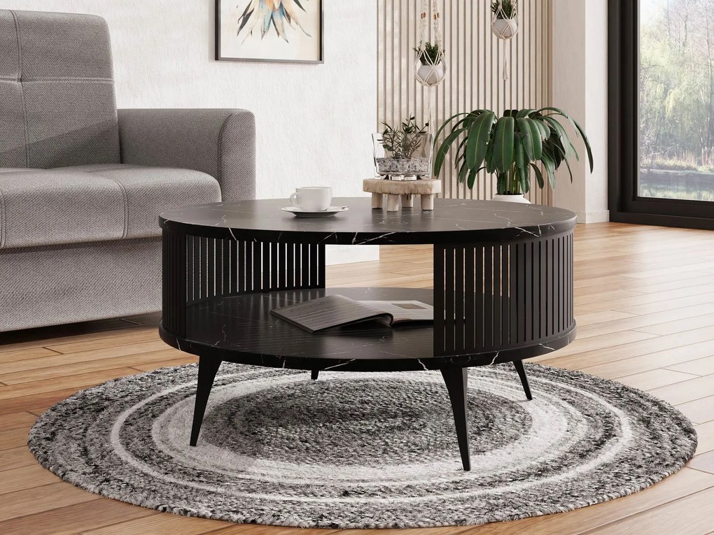 Холна маса Roenni-Черен мрамор - Черно