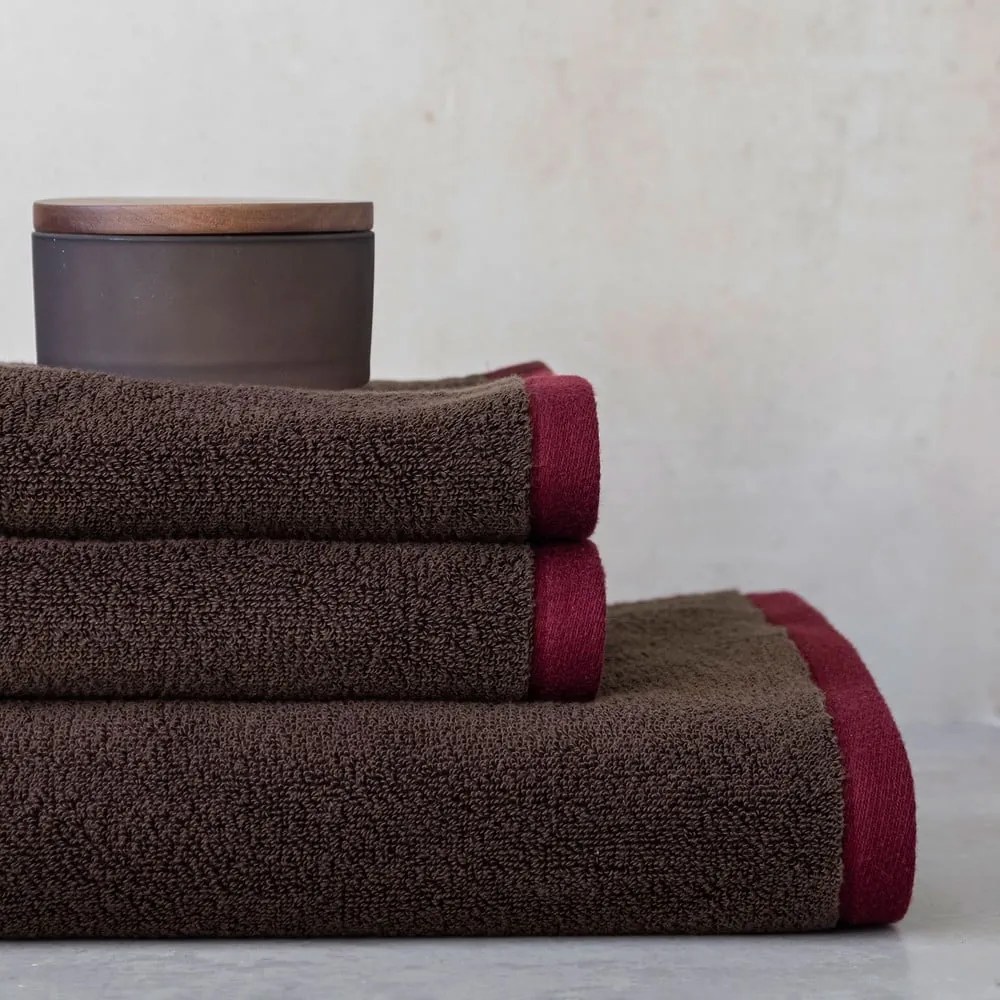 Кафява кърпа от органичен памук от тери 50x90 cm Soft – Mette Ditmer Denmark