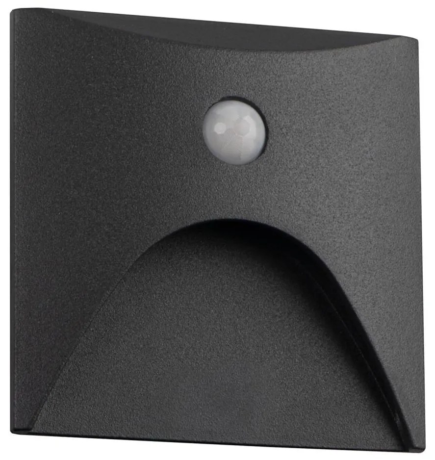 Kanlux 39143 - LED осветително тяло за стъпала със сензор EXIN 2,5W/230V 4000K IP65 антрацит, квадратно